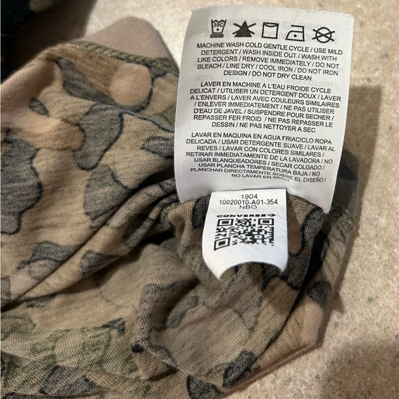 Women’s Converse XL Army Print Floral T-shirt 100% Cotton - Picture 4 of 6